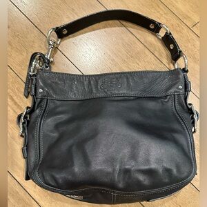 Coach Leather Hobo Bag Zoe Large Black Leather Shoulder Bag